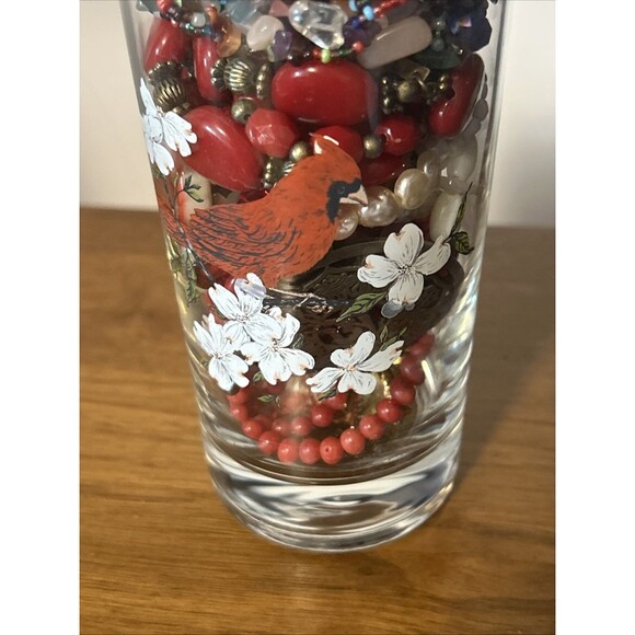Mystery Jewelry Jar, red colored jewelry, Cardinal Glass, All Wearable - Picture 7 of 8